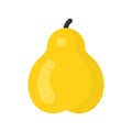 Cute pear fruit, isolated colorful vector icon Royalty Free Stock Photo
