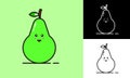 cute pear icon vector illustration Royalty Free Stock Photo