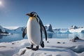 Cute penguin in Antarctica, wildlife, wallpaper
