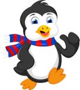 Cute penguin cartoon running