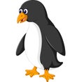 Cute penguin cartoon waving Royalty Free Stock Photo