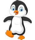 Cute penguin cartoon on white background Royalty Free Stock Photo