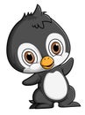 Cute penguin cartoon on white background Royalty Free Stock Photo