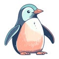 Cute penguin with cheerful winter spirit