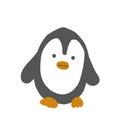 Cute penguin doodle isolated on white background Royalty Free Stock Photo