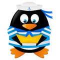 Cute penguin sailor