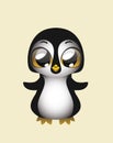 Cute penguin vector illustration art Royalty Free Stock Photo