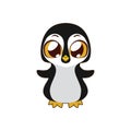 Cute penguin vector illustration art Royalty Free Stock Photo