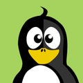 Cute penguine in cartoon style Vector illustration