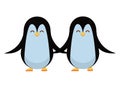 Cute penguins birds christmas characters
