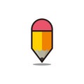 cute pensil colorful simple symbol icon vector Royalty Free Stock Photo