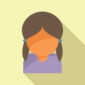 Cute person female icon flat vector. Beauty salon