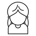 Cute person female icon outline vector. Beauty salon