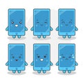 Cute Phone Characters With Various Expression