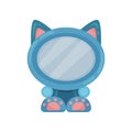 Cute photo frame in the shape of cat, album template for kids with space for photo or text, card, picture frame vector Royalty Free Stock Photo