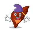 Cute picture of human cirrhosis liver in Elf cartoon design