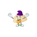 Cute pierogi mascot cartoon dressed as an Elf