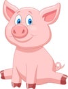 Cute pig cartoon Royalty Free Stock Photo