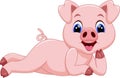 Cute pig cartoon Royalty Free Stock Photo