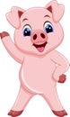 Cute pig cartoon Royalty Free Stock Photo