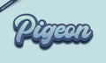 Cute pigeon text effect design