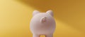 Cute piggy bank back view Royalty Free Stock Photo