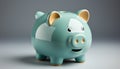 Cute piggy bank symbolizes wealth and successful savings generated by AI Royalty Free Stock Photo