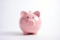 A cute piggy bank on a white background Royalty Free Stock Photo