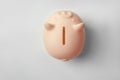 Cute piggy bank on white background Royalty Free Stock Photo