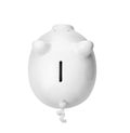 Cute piggy bank on white background, top view. Royalty Free Stock Photo