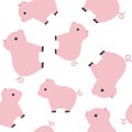 cute piglet, farming seamless pattern for wallpaper or background