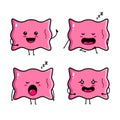 cute pillow character mascot set