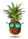 Cute fresh Pineapple cartoon character emotion girl