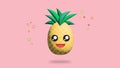 cute pineapple fruit with 3D view. Very suitable for health, make you more enthusiastic to stay healthy by eating fruit