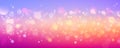 Cute pink background with stars and bokeh. Unicorn sky with glitter texture. Dreamy vector wallpaper with fairy sparkles Royalty Free Stock Photo