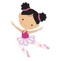 Cute pink ballerina vector illustration Royalty Free Stock Photo