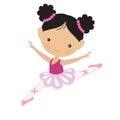 Cute pink ballerina vector illustration