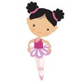 Cute pink ballerina vector illustration Royalty Free Stock Photo