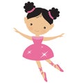 Cute pink ballerina vector illustration Royalty Free Stock Photo