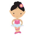 Cute pink ballerina vector illustration Royalty Free Stock Photo