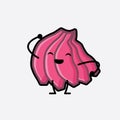 Cute Pink Banana Character Vector