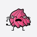 Cute Pink Banana Character Vector