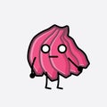 Cute Pink Banana Character Vector