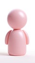 Cute Pink 3D Character Illustration on White Background for Kids or Creative Projects Royalty Free Stock Photo