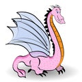 Cute pink dragon Royalty Free Stock Photo