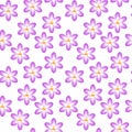 Cute pink edelweiss flowers pattern