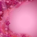 Cute pink floral color shaded background Royalty Free Stock Photo