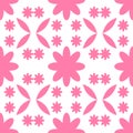Cute pink floral seamless pattern for fabric pink