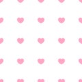 Cute pink hearts romantic seamless patttern. Texture for wallpapers, fabric, wrap, web page backgrounds, vector illustration Royalty Free Stock Photo