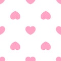 Cute pink hearts romantic seamless patttern. Texture for wallpapers, fabric, wrap, web page backgrounds, vector illustration Royalty Free Stock Photo